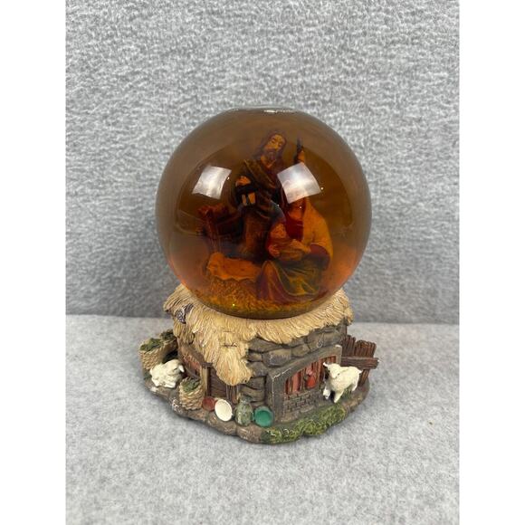 Away in a Manger Musical Water‎ Globe Nativity Jesus Christmas 6" - Picture 1 of 6